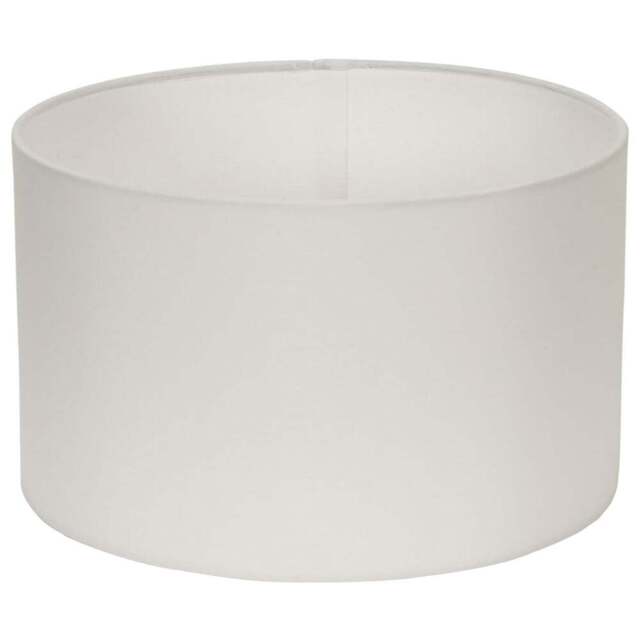 ValueLights Reni White Fabric Small Drum Shade - Size: 25 x 15 x 25cm - Wilko - image 1
