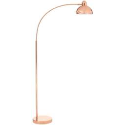 Premier Housewares Copper Floor Lamp - Size: 74 x 24 x 143cm - Gold - Wilko