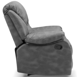 Home Detail Enoch Single Seater Grey Faux Leather Manual Recliner Sofa - Wilko - thumbnail 5