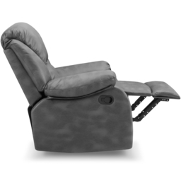 Home Detail Enoch Single Seater Grey Faux Leather Manual Recliner Sofa - Wilko - thumbnail 7