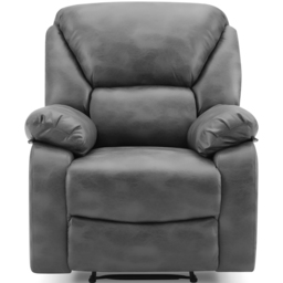 Home Detail Enoch Single Seater Grey Faux Leather Manual Recliner Sofa - Wilko - thumbnail 4
