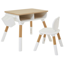 Liberty House Toys Scandi Height Adjustable Kids Table and Chair Set - Size: 49 x 65 x 55cm - Wood - Wilko - thumbnail 3