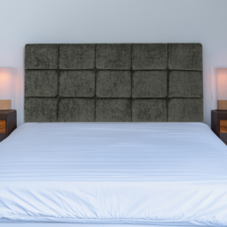 Bedmaster Pearl King Size Charcoal Chenille Squared Headboard - Grey - Wilko - thumbnail 1