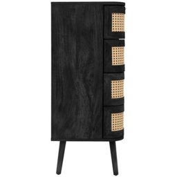 Birlea Noah 5 Drawer Black Rattan Storage Chest - Wilko - thumbnail 5