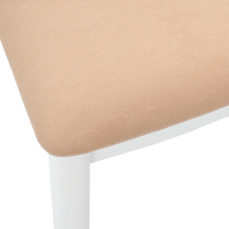 vidaXL Set of 2 White and Brown Rubberwood Curved Vintage Dining Chairs - Multi - Wilko - thumbnail 6
