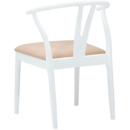 vidaXL Set of 2 White and Brown Rubberwood Curved Vintage Dining Chairs - Multi - Wilko - thumbnail 5