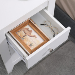 FurnitureHMD 3 Drawer White Wooden Bedside Table Set of 2 - Wilko - thumbnail 7