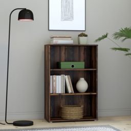 Florence Essential 2 Shelf Vintage Oak Tall Wide Bookcase - Brown - Furniture To Go - Wilko - thumbnail 7