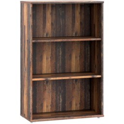 Florence Essential 2 Shelf Vintage Oak Tall Wide Bookcase - Brown - Furniture To Go - Wilko - thumbnail 3