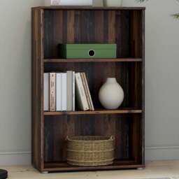 Florence Essential 2 Shelf Vintage Oak Tall Wide Bookcase - Brown - Furniture To Go - Wilko
