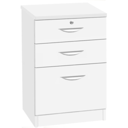 R White Cabinets 3 Drawer White Storage Unit - Size: 72.8 x 47.9 x 54cm - Wilko - thumbnail 3