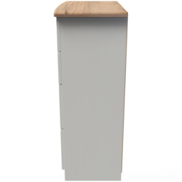 Crowndale Victoria 4 Drawer Cream Ash and Oak Deep Chest of Drawer - Wilko - thumbnail 4