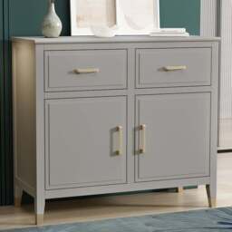 Palazzi 2 Doors 2 Drawers Grey Sideboard - Size: 40 x 95 x  85cm - Wilko
