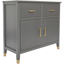 Palazzi 2 Doors 2 Drawers Grey Sideboard - Size: 40 x 95 x  85cm - Wilko - thumbnail 3