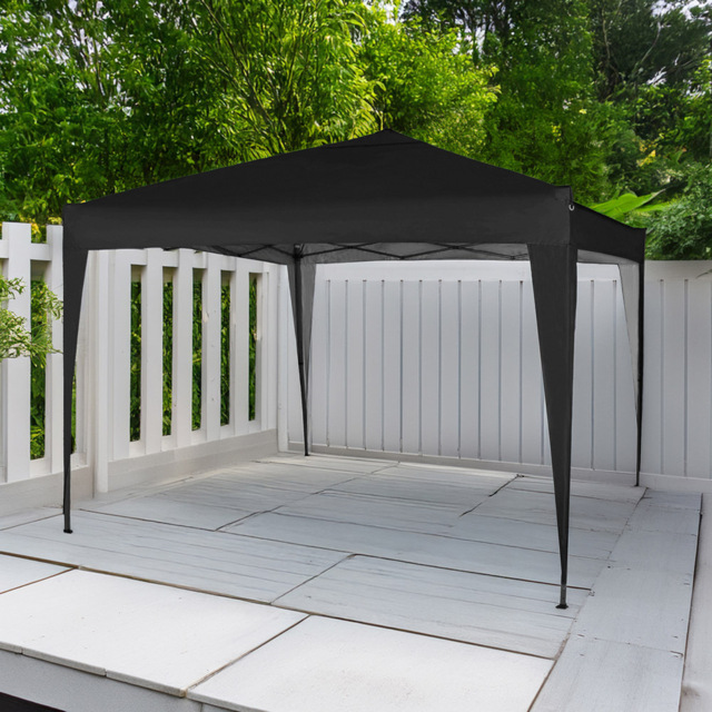 Black Pop Up Outdoor Gazebo 2 x 2m - MCC - Wilko - image 1