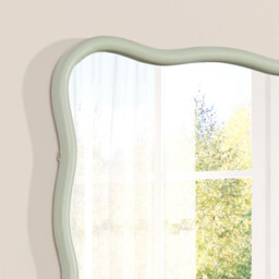 Muted Green Wave Mirror Green - Wilko - thumbnail 4