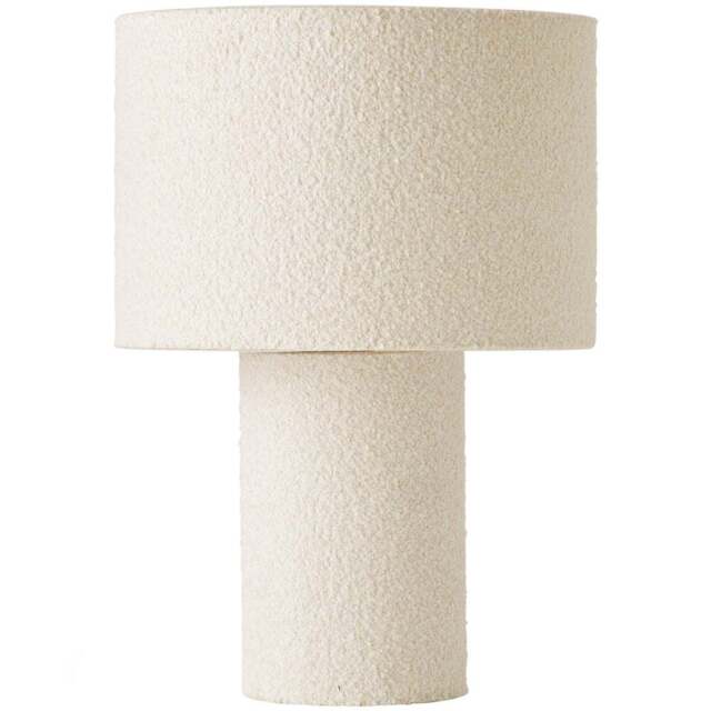 ValueLights Ash Cream Boucle LED Table Lamp - Size: 32.5 x 22.5 x 22.5cm - Wilko - image 1