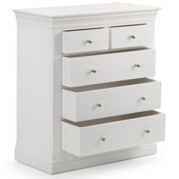 Julian Bowen Clermont 5 Drawer Surf White Chest of Drawers - Wilko - thumbnail 4