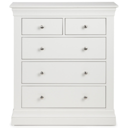 Julian Bowen Clermont 5 Drawer Surf White Chest of Drawers - Wilko - thumbnail 5