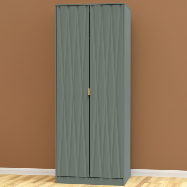 Crowndale Las Vegas 2 Door Reed Green Wardrobe - Wilko - image 1
