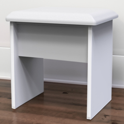 Crowndale New York Matt White Dressing Table Stool - Wilko - thumbnail 1