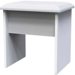Crowndale New York Matt White Dressing Table Stool - Wilko - thumbnail 3
