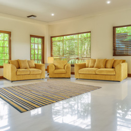 Luxor 6 Seater Mustard Jumbo Cord Scatter Back Sofa Suite - Yellow - Wilko