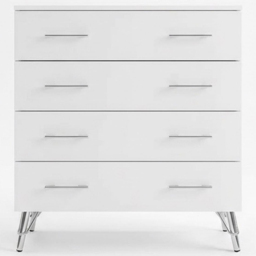 FWStyle Maldon 4 Drawer White Chest of Drawers - Matt White - Wilko - thumbnail 3