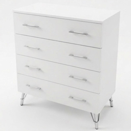 FWStyle Maldon 4 Drawer White Chest of Drawers - Matt White - Wilko - thumbnail 4
