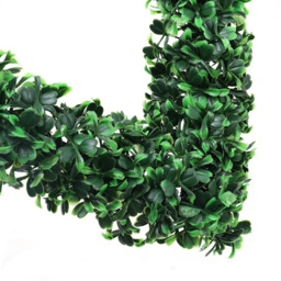 Living and Home Green Artificial Boxwood Leaves Heart Shape Wreath 42cm - Size: 42 x 35 x 3cm - Wilko - thumbnail 5