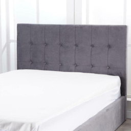 Portland Milano Double Grey Velvet Ottoman Bed with Mattress - Blue - Wilko - thumbnail 3
