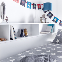 Ersa Mid Sleeper White Desk and Storage Bed with Pocket Mattress - Size: Single - Bedmaster - Wilko - thumbnail 5