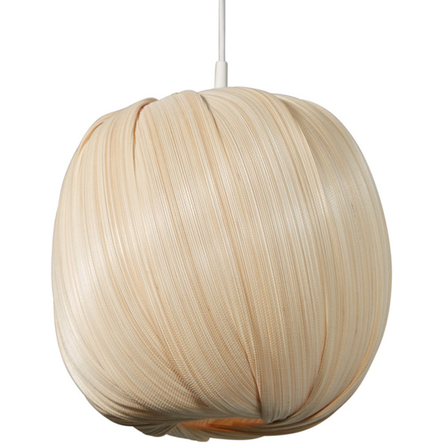 Lighting Collection Tusk Natural Bamboo Ceiling Lamp Shade 30cm - Size: 32 x 32 x 32cm - Beige - Wilko - image 1
