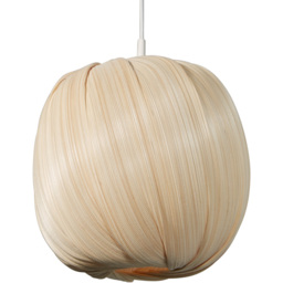 Lighting Collection Tusk Natural Bamboo Ceiling Lamp Shade 30cm - Size: 32 x 32 x 32cm - Beige - Wilko - thumbnail 1