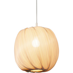 Lighting Collection Tusk Natural Bamboo Ceiling Lamp Shade 30cm - Size: 32 x 32 x 32cm - Beige - Wilko - thumbnail 4