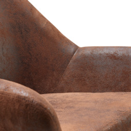 Teamson Home Divano Aged Fabric Armchair - Size: Single - Brown - Wilko - thumbnail 5