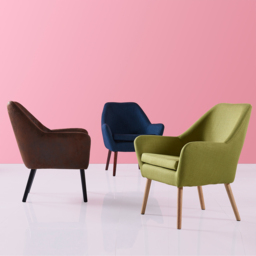 Teamson Home Divano Aged Fabric Armchair - Size: Single - Brown - Wilko - thumbnail 7