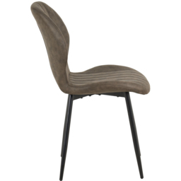 Indoor Living Jaydn Set of 4 Grey Distressed Leather Dining Chairs - Wilko - thumbnail 6