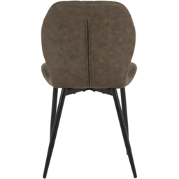 Indoor Living Jaydn Set of 4 Grey Distressed Leather Dining Chairs - Wilko - thumbnail 7