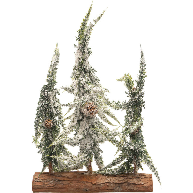 St Helens 26.5cm Snow Topped Mini Christmas Tree Display - Size: 9 x 19 x 30cm - Multi - Wilko - image 1