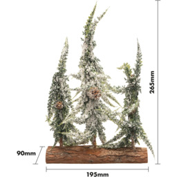 St Helens 26.5cm Snow Topped Mini Christmas Tree Display - Size: 9 x 19 x 30cm - Multi - Wilko - thumbnail 7