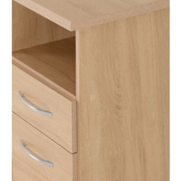Seconique Nevada 2 Drawer Sonoma Oak Bedside Table - Brown - Wilko - thumbnail 7