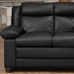 Standish 2 Seater Black Bonded Leather Sofa - Artemis Home - Wilko - thumbnail 3