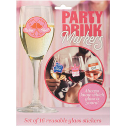 Party Drink Markers - Blue Sky - Wilko - thumbnail 3