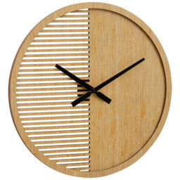 Premier Housewares Vitus Wooden Large Round Wall Clock 60cm - Size: 60 x 5 x 60cm - Brown - Wilko - thumbnail 4
