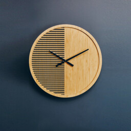 Premier Housewares Vitus Wooden Large Round Wall Clock 60cm - Size: 60 x 5 x 60cm - Brown - Wilko - thumbnail 5