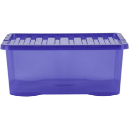 Wham 45L Tint Blue Crystal Storage Box with Lid 5 Pack - Wilko - thumbnail 5
