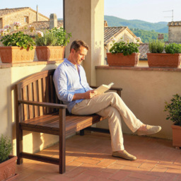 Outsunny 2 Seater Wooden Garden Bench with Armrest - Carbonised finish - Wilko - thumbnail 6