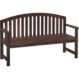 Outsunny 2 Seater Wooden Garden Bench with Armrest - Carbonised finish - Wilko - thumbnail 3