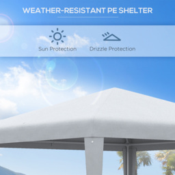 Outsunny 2.7 x 2.7m White Party Tent Gazebo - Size: 3 x 3m - Wilko - thumbnail 5